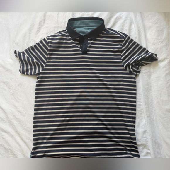 Rhone Men's Striped Polo Shirt - Picture 1 of 5